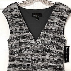 NWT Connected Silver/Black/Brown/Ice Blue Dress